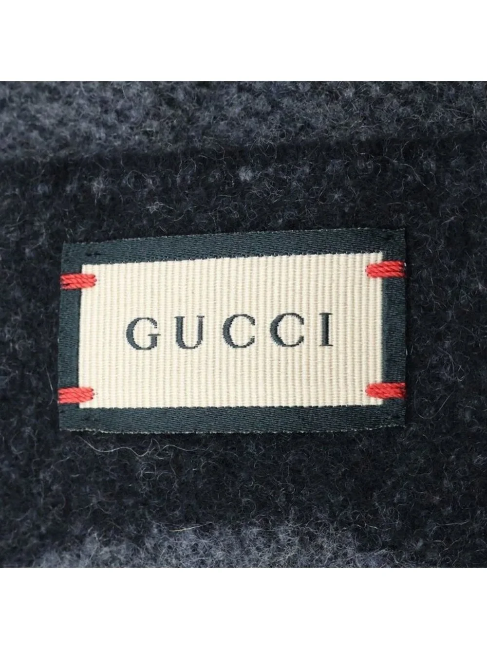 Gucci GG Jacquard Cashmere Fringe Scarf Gray